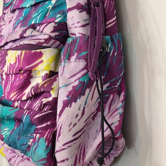 Puma Procat Backpack Purple Multi Color Zip Drawstring Adjustable Straps Pockets - Picture 3 of 9